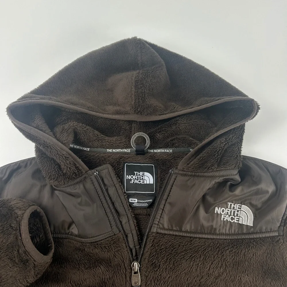 The North Face WMNS N Sherpa Teddy Fleece Hoodie Chocolate Brown Full Zip Jacket